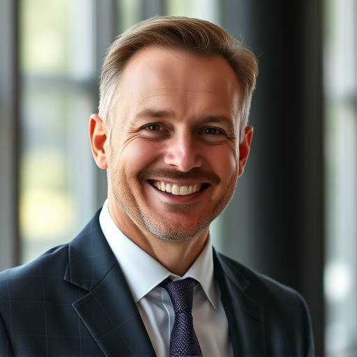 Portret van een lachende man in pak