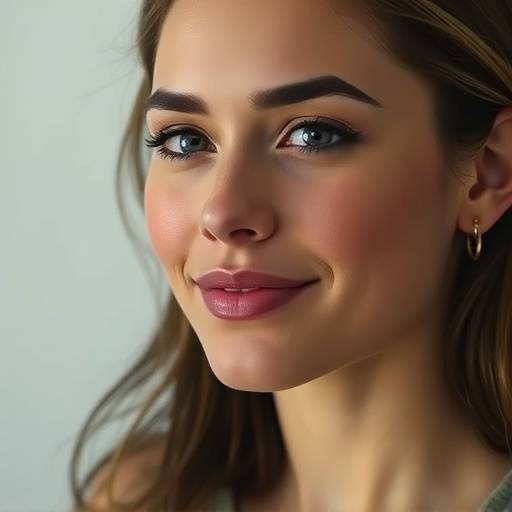 Portret van een vrouw met een lichte glimlach